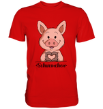 "Herz Schweinchen" - Men - Schweinchen's Shop - Unisex-Shirts - Red / S