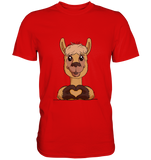Herz Alpaka o.T. - Premium Shirt - Schweinchen's Shop - Unisex-Shirts - Red / S
