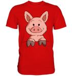 T-Shirt - Schweinchen - Men - Schweinchen's Shop - Unisex-Shirts - Red / S