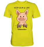 T-Shirt - "Keep Calm" - Men - Schweinchen's Shop - Unisex-Shirts - Pixel Lime / S