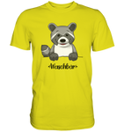 "Waschbär" - Premium Shirt - Schweinchen's Shop - Unisex-Shirts - Pixel Lime / S