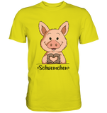 "Herz Schweinchen" - Men - Schweinchen's Shop - Unisex-Shirts - Pixel Lime / S
