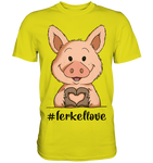 T-Shirt - "ferkellove" - Men - Schweinchen's Shop - Unisex-Shirts - Pixel Lime / S
