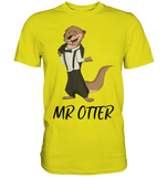 T-Shirt - Premium - "Mr Otter" - Men - Schweinchen's Shop - Unisex-Shirts - Pixel Lime / S