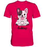 "Bulldog Herz" - Premium Shirt - Schweinchen's Shop - Unisex-Shirts - Sorbet / S