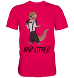 T-Shirt - Premium - "Mr Otter" - Men - Schweinchen's Shop - Unisex-Shirts - Sorbet / S