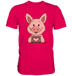 Schweinchen Herz - Premium Shirt - Schweinchen's Shop - Unisex-Shirts - Sorbet / S