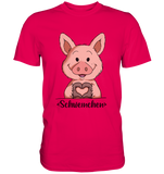 "Herz Schweinchen" - Men - Schweinchen's Shop - Unisex-Shirts - Sorbet / S