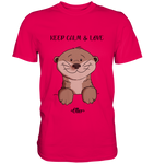 Otter "KEEP CALM" - Premium Shirt - Schweinchen's Shop - Unisex-Shirts - Sorbet / S