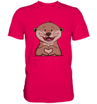 Otter Herz - Men - Schweinchen's Shop - Unisex-Shirts - Sorbet / S
