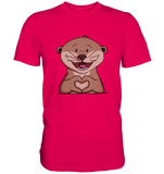 Otter Herz - Men - Schweinchen's Shop - Unisex-Shirts - Sorbet / S