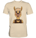 T-Shirt - "Herz" - Men - Schweinchen's Shop - Unisex-Shirts - Sand / S