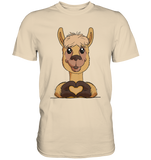 T-Shirt - "Herz" - Men - Schweinchen's Shop - Unisex-Shirts - Sand / S