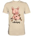 T-Shirt - "dickpig" - Men - Schweinchen's Shop - Unisex-Shirts - Sand / S