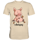 T-Shirt - "dickpig" - Men - Schweinchen's Shop - Unisex-Shirts - Sand / S