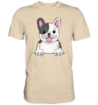 Frenchie o.T. - Premium Shirt - Schweinchen's Shop - Unisex-Shirts - Sand / S