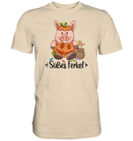 T-Shirt - "Süßes Ferkel" - Men - Schweinchen's Shop - Unisex-Shirts - Sand / S