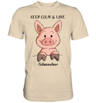 T-Shirt - "Keep Calm" - Men - Schweinchen's Shop - Unisex-Shirts - Sand / S