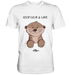 Otter "KEEP CALM" - Premium Shirt - Schweinchen's Shop - Unisex-Shirts - White / S