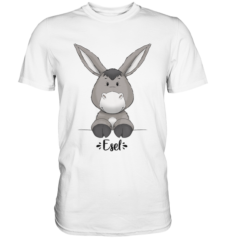 "Esel" - Esel - Premium Shirt - Schweinchen's Shop - Unisex-Shirts - White / S