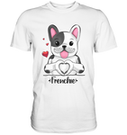 T-Shirt - "Herz Frenchie" - Men - Schweinchen's Shop - Unisex-Shirts - White / S