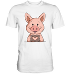 Schweinchen Herz - Premium Shirt - Schweinchen's Shop - Unisex-Shirts - White / S