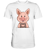 Schweinchen Herz - Premium Shirt - Schweinchen's Shop - Unisex-Shirts - White / S