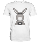 Esel "Herz" o.T. - Premium Shirt - Schweinchen's Shop - Unisex-Shirts - White / S