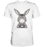 Esel "Herz" o.T. - Premium Shirt - Schweinchen's Shop - Unisex-Shirts - White / S