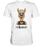 Herz Alpaka - Premium Shirt - Schweinchen's Shop - Unisex-Shirts - White / S