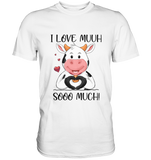 Kuh "I Love Muuh so much" - Premium Shirt - Schweinchen's Shop - Unisex-Shirts - White / S