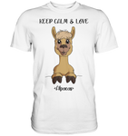 T-Shirt - "Keep Calm" - Men - Schweinchen's Shop - Unisex-Shirts - White / S
