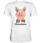 "Glücksschwein" - Men - Schweinchen's Shop - Unisex-Shirts - White / S