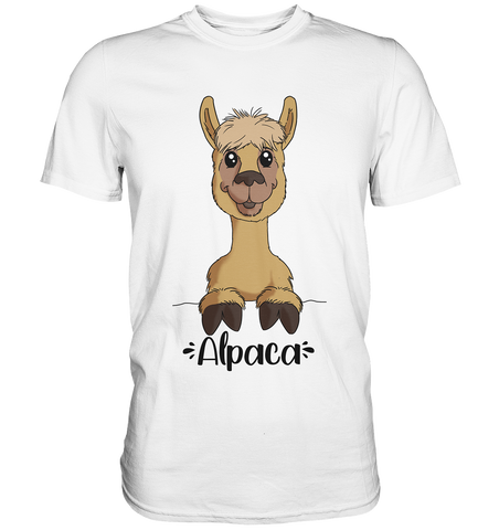 Alpaka m.T. - Premium Shirt - Schweinchen's Shop - Unisex-Shirts - White / S