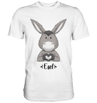 "Herz Esel" - Premium Shirt - Schweinchen's Shop - Unisex-Shirts - White / S