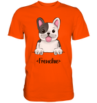 "Frenchie" - Premium Shirt - Schweinchen's Shop - Unisex-Shirts - Orange / S