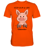 T-Shirt - "Keep Calm" - Men - Schweinchen's Shop - Unisex-Shirts - Orange / S