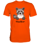 "Waschbär" - Premium Shirt - Schweinchen's Shop - Unisex-Shirts - Orange / S