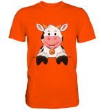 Kuh o-T. - Premium Shirt - Schweinchen's Shop - Unisex-Shirts - Orange / S