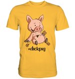 T-Shirt - "dickpig" - Men - Schweinchen's Shop - Unisex-Shirts - Gold / S