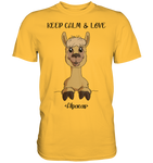 T-Shirt - "Keep Calm" - Men - Schweinchen's Shop - Unisex-Shirts - Gold / S