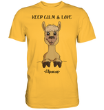 T-Shirt - "Keep Calm" - Men - Schweinchen's Shop - Unisex-Shirts - Gold / S