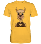T-Shirt - "Herz" - Men - Schweinchen's Shop - Unisex-Shirts - Gold / S