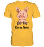 T-Shirt - "kleines Ferkel" - Men - Schweinchen's Shop - Unisex-Shirts - Gold / S