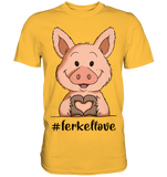 T-Shirt - "ferkellove" - Men - Schweinchen's Shop - Unisex-Shirts - Gold / S