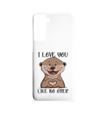 Otter - "Love You Like No Otter" - Samsung S21 Handyhülle - Schweinchen's Shop - Accessoires - Paperwhite / One Size