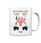 "Keep Calm" - Kuh - Tasse - Schweinchen's Shop - Tassen - White glossy / 330ml