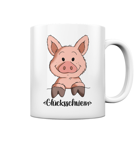 Tasse - "Glücksschwein" - Schweinchen's Shop - Tassen - White glossy / 330ml