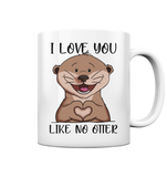 Otter - "Love You Like No Otter" - Tasse glossy - Schweinchen's Shop - Trinkgefäße -
