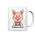 "Herz Schweinchen" - Tasse - Schweinchen's Shop - Tassen - White glossy / 330ml